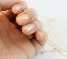 Load image into Gallery viewer, 14K Solid Rose Gold Rolo with Bead Chain Necklace 1mm Size 16-24"
