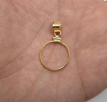 Load image into Gallery viewer, Sterling Silver &amp; Gold Filled Dime Bezel 18 mm Screw Top Coin Edge 10 Cent Coin
