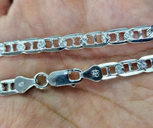 Load image into Gallery viewer, Sterling Silver D/C Flat Mariner Link Chain Necklace Bracelet 5.8 mm 7-30 inch
