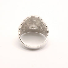Load image into Gallery viewer, 925 Sterling Silver Diamond Cut Finish Native American Head Ring 15/16 Inch Wide
