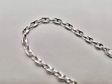 Load image into Gallery viewer, 925 Sterling Silver Puffed Anchor Chain Anklet 3.4mm, Fits 9" to 9.5" Ankles
