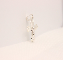 Load image into Gallery viewer, 925 Sterling Silver Dainty Budded Crucifix Cross Pendant
