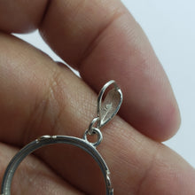 Load image into Gallery viewer, Sterling Silver Dime Bezel 18 mm Coins Prong Back Diamond Cut 10 Cent Coin
