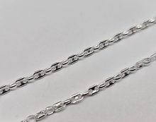 Load image into Gallery viewer, 925 Sterling Silver Puffed Anchor Chain Anklet 2.4mm, Fits 9" to 9.5" Ankles
