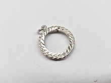 Load image into Gallery viewer, 925 Sterling Silver Rope Edge 10 Cent Dime Coin Bezel 18mm Prong Back
