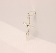 Load image into Gallery viewer, 925 Sterling Silver Dainty Beveled Edge Crucifix Cross Pendant
