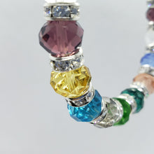 Load image into Gallery viewer, 7 Inch Elastic Nylon Strand Bracelet Glass Crystals (Emerald, Citrine, Amethyst)
