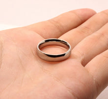 Load image into Gallery viewer, Stainless Steel Smooth Short Domed High Polish Wedding Band Thumb Ring 5mm
