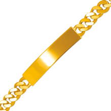 Load image into Gallery viewer, 14K Yellow Gold Shiny Curb ID Bracelet 7mm/5.5mm Wide 7inch Engraving Available
