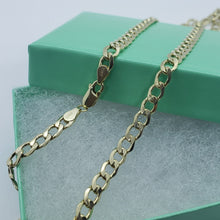 Load image into Gallery viewer, 10K Yellow Gold Hollow Cuban Curb Chain Link Bracelet 5.5mm Size 7" 8" 9" 11"
