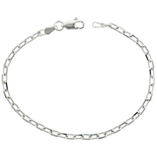 Load image into Gallery viewer, 925 Sterling Silver Boston Chain Anklet 3mm Italy, Fits 9" to 10" Ankles
