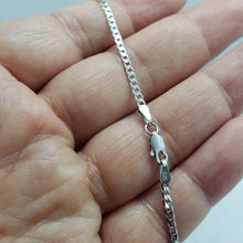 Load image into Gallery viewer, 14K White Gold Solid Cuban Curb Link Chain Necklace High Quality 2mm 16"~26"
