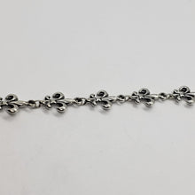 Load image into Gallery viewer, 925 Sterling Silver Fleur De Lis French Lily Bracelet Anklet 7.5 inches Long

