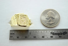 Load image into Gallery viewer, 10K Gold Playing Card Royal Flush Poker Nugget Ring 6.3g
