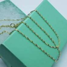 Load image into Gallery viewer, 10K Solid Yellow Gold Singapore Chain Necklace for Women Girl 1 mm 16"~24"
