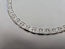 Load image into Gallery viewer, 925 Sterling Silver Flat Mariner Link Chain Diamond Cut Necklace 8mm 7" to 30"
