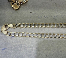 Load image into Gallery viewer, 10K Authentic Solid Gold Cuban Curb Link Chain Pave Diamond Cut 7mm 8" 9" 22" 24
