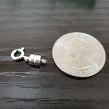 Load image into Gallery viewer, Sterling Silver Magnetic Clasp Converter for Necklaces Square Edge 4mm
