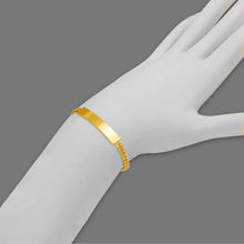 Load image into Gallery viewer, 14K Yellow Gold Shiny Curb Kids ID Bracelet 5mm/3mm Wide 6" Engraving Available
