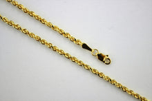 Load image into Gallery viewer, Authentic 14K Solid Yellow Gold Rope Twist Link Chain Necklace 2.5mm x 16" ~ 30"
