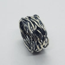 Load image into Gallery viewer, 925 Sterling Silver Solid Heavy Wrapped Wire Ring High Quality 12mm Size 6-10
