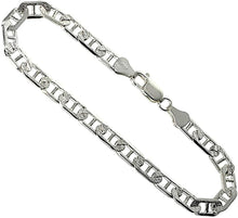 Load image into Gallery viewer, Sterling Silver D/C Flat Mariner Link Chain Necklace Bracelet 5.8 mm 7-30 inch
