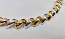 Load image into Gallery viewer, 925 Sterling Silver Two Tone Gold-Plated San Marco Necklace Bracelet 14mm 7"-18"
