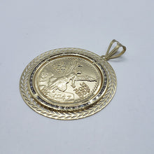 Load image into Gallery viewer, 14K Solid Yellow Gold Centenario Pendant with Bezel Mexican 50 Pesos 2 Sizes
