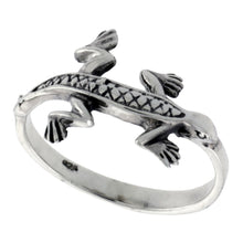 Load image into Gallery viewer, 925 Sterling Silver Plain Lizard Ring for Women 1/2 Inch (13mm) Wide
