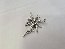 Load image into Gallery viewer, 925 Sterling Silver Fairy Pendant Antiqued Finish 1 (25mm) Inch Tall

