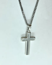 Load image into Gallery viewer, 925 Sterling Silver Simple Cross Pendant High Quality 1.1 Inch Man Woman
