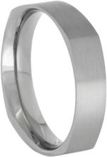 Load image into Gallery viewer, Surgical Steel 5mm Square Wedding Band Ring Comfort-fit Matte Finish SZ 7 to 14
