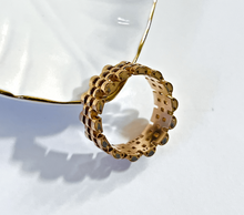 Load image into Gallery viewer, 14K Solid Yellow White Rose Gold Handmade Brick Chain Ring 8mm Band Size 4~10
