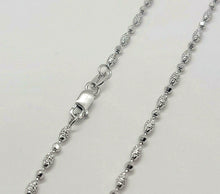 Load image into Gallery viewer, 14k Solid Yellow White Gold D/C Bead Chain Necklace Men Women 2mm / 16" ~ 24"
