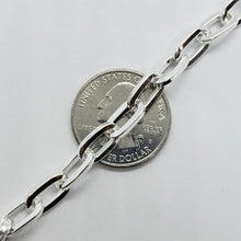 Load image into Gallery viewer, Sterling Silver Paperclip Cable Chain Necklace Bracelet Square Wire 6.5mm 7"~30"
