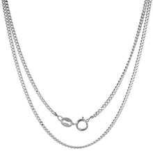 Load image into Gallery viewer, 925 Sterling Silver Thin Curb Link Chain Necklace Bracelet 1.8mm 10 Inch Long
