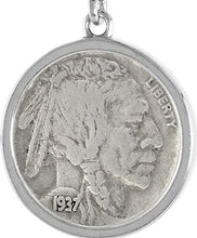 Load image into Gallery viewer, Sterling Silver Nickel Bezel 22 mm Coins Prong Back Square Edge 5 Cent No Coin
