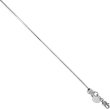 Load image into Gallery viewer, 14K Gold Adjustable 0.8mm Box Chain Necklace for Women Italy 19.5 inch 2 Colors

