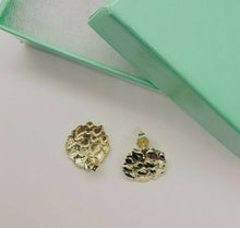 Load image into Gallery viewer, 10K Gold Authentic Nugget Round Diamond Cut Stud Earrings for Men Women 4 Sizes
