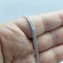 Load image into Gallery viewer, 925 Sterling Silver Franco Chain Necklace Square Link Italy 1.5mm-2.5mm 16"-36"

