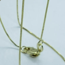 Load image into Gallery viewer, Solid 10K Yellow Gold Box Chain Necklace for Women Girl 0.6 mm Width 16" Long
