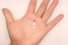 Load image into Gallery viewer, 925 Sterling Silver Dainty Detailed Budded Crucifix Cross Pendant
