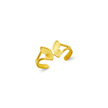Load image into Gallery viewer, 14K Real Yellow Gold Adjustable Open Knuckle Midi Toe Ring Band Various Styles A
