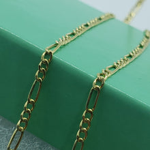 Load image into Gallery viewer, Authentic 14K Solid Gold Figaro Link Chain Men Women 3.5mm~4.5mm Necklace 7"~30"
