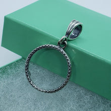 Load image into Gallery viewer, 925 Sterling Silver Dime Bezel 18 mm Coins Prong Back Illusion Edge High Quality
