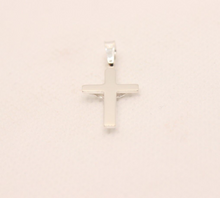 Load image into Gallery viewer, 925 Sterling Silver Dainty Beveled Edge Crucifix Cross Pendant
