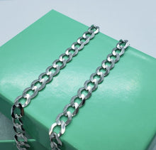Load image into Gallery viewer, 14K White Gold Solid Cuban Curb Link Chain Necklace Bracelet 6mm 7"~30"
