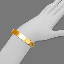 Load image into Gallery viewer, 14K White Pave Gold Figaro ID Bracelet 7mm/8mm 8" 8.5" long Engraving Available
