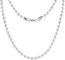 Load image into Gallery viewer, 925 Sterling Silver Plain Pallini Bead Ball Chain Bracelet Necklace 5mm 7" - 30"
