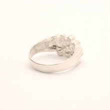 Load image into Gallery viewer, 925 Sterling Silver Diamond Cut Finish Nugget Ring 11mm, 7/16 Inch Sizes 8-13
